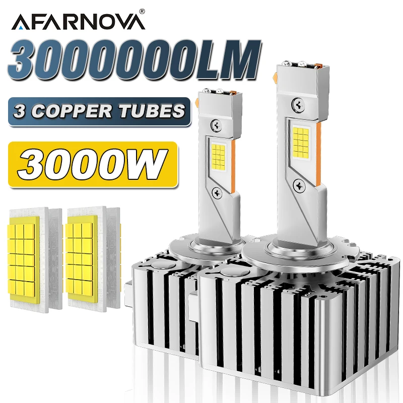 

D1S D3S LED Headlight Canbus No Error 3000W 3000000LM D2S D4S D1R D2R D3R D4R 9488 CSP Auto Light 6000K Car Lamps Plug And Play