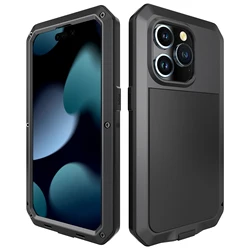 New metal heavy duty anti-slip anti-abrasion sturdy drop resistant 360 degree full protection case for iPhone 1615 X 11 12 13 14