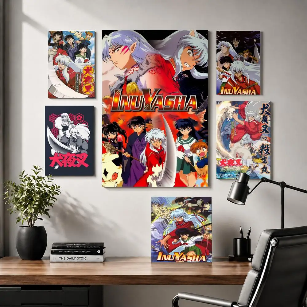 Classic I-Inuyasha Anime Painting Calligraphy Modern Canvas Wall Art for Bedroom & Living Room | Home Decor Gift