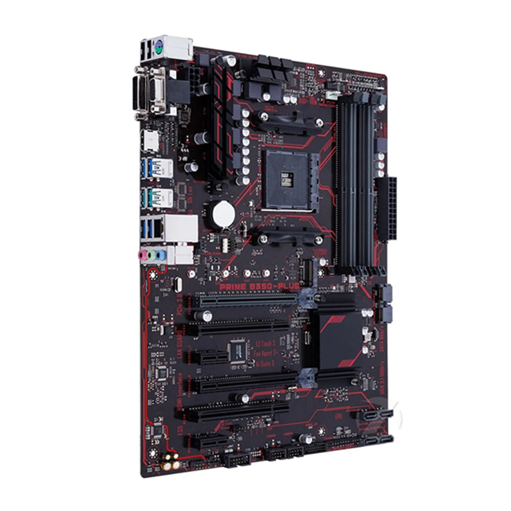 Motherboard For PRIME B350-PLUS Socket AM4 DDR4 AMD B350 DDR4 64GB PCI-E 3.0 USB3.1 M.2 Desktop Mainboard DDR4