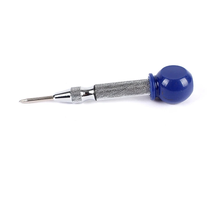 Trending Now 2Pcs Automatic Center Punch Center Hole Punch Set For Wood, Metal, Plastic, Glass, And Marble