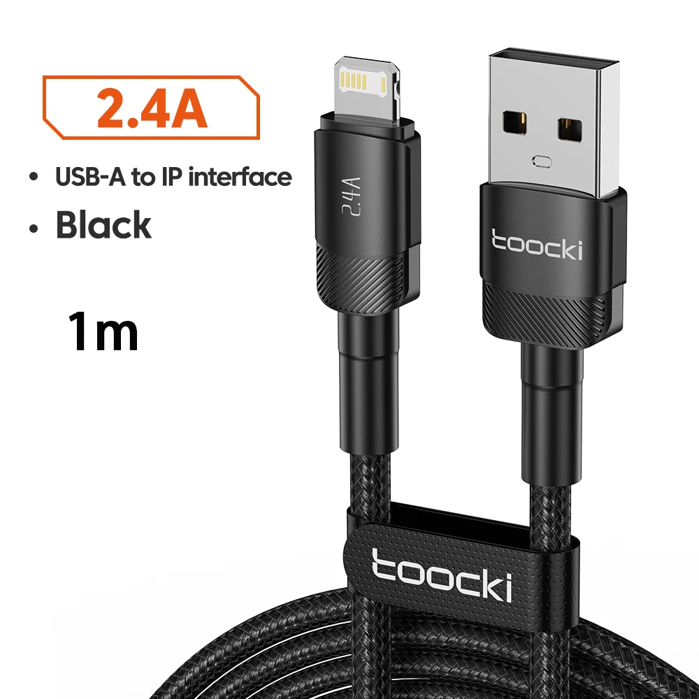 Photos - Cable (video, audio, USB) Toocki USB Cable For iPhone 14 13 12 Pro Max X XS XR 8 7 Plus iPad Fast Charging Charger Aluminum iP Cable For iPhone Data C 