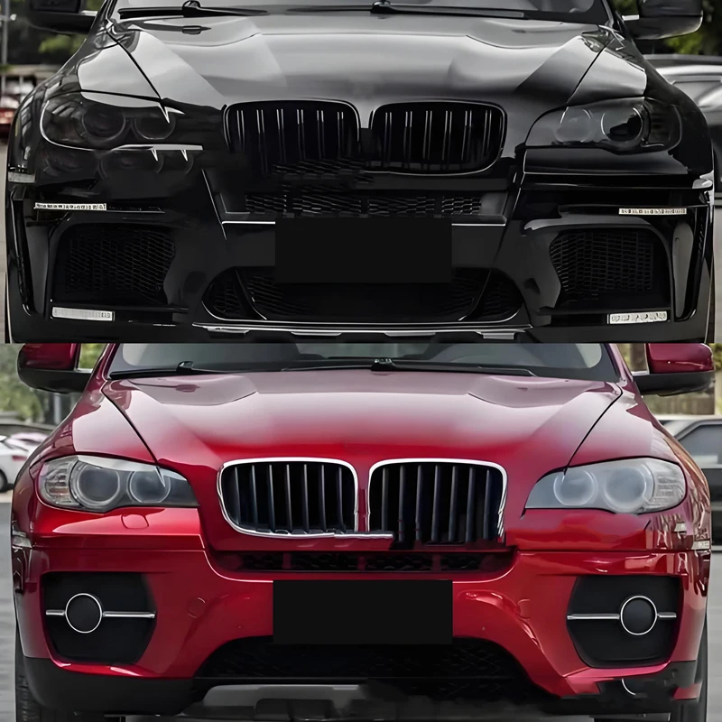 

E70 E71 Gloss Black For BMW X5 2007-2013 E70/X6 2008-2014 E71 Front Kidney Bumper Grille Single Car Kidney Grill Front Bumper