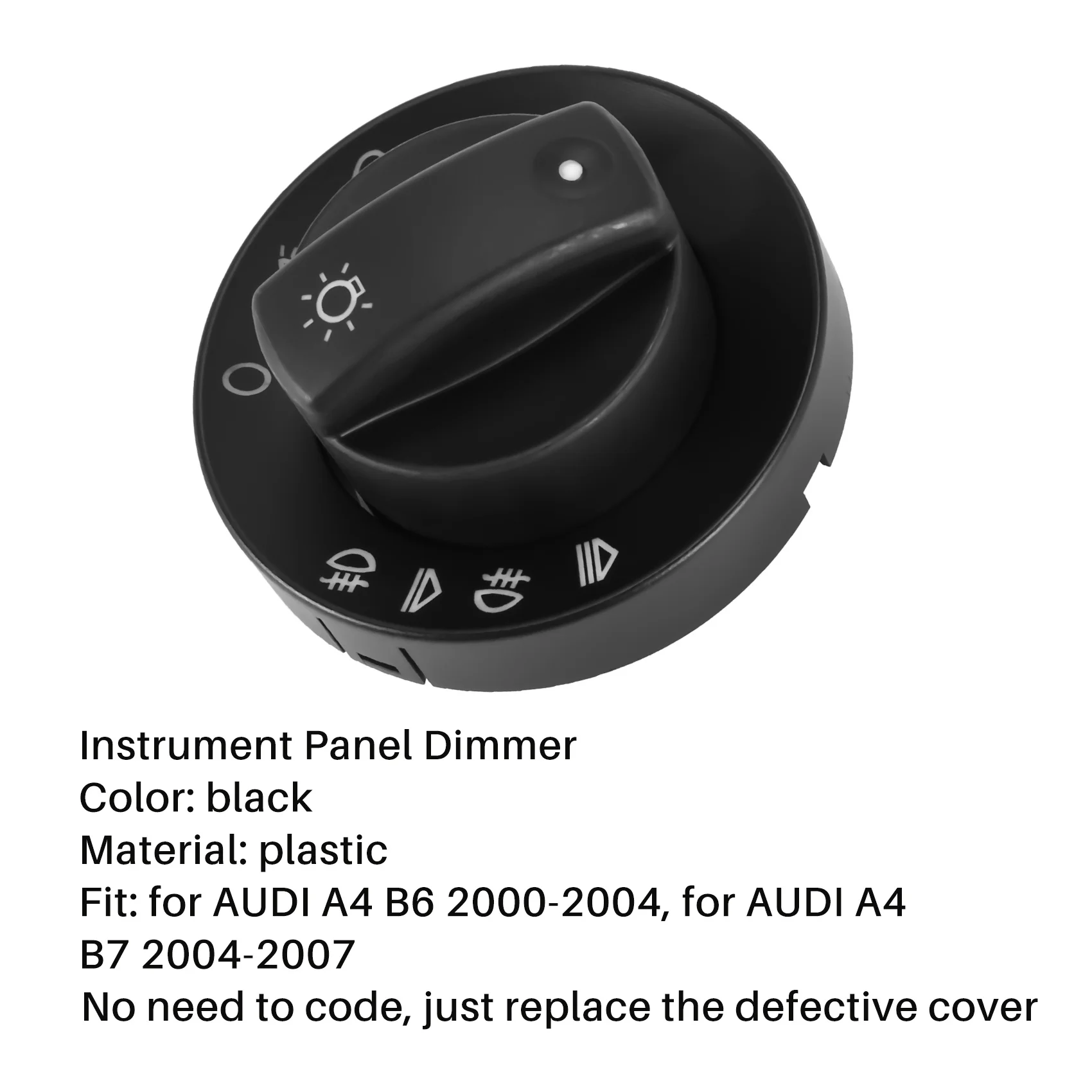 غطاء مفتاح الضباب الأمامي للسيارة ، لوحة القيادة باهتة ، أودي A4 ، B6 ، B7