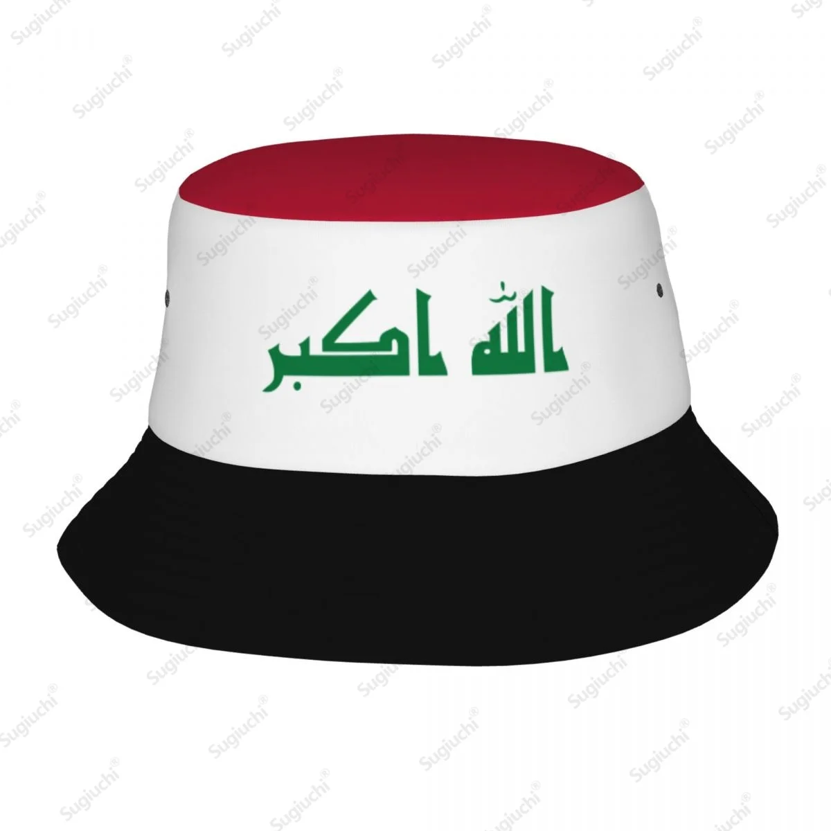 

2025 Iraq 3D Flag Men Women Bucket Hat Outdoor Sun Protection Cap Breathable Mesh For Fisherman Camping Hiking