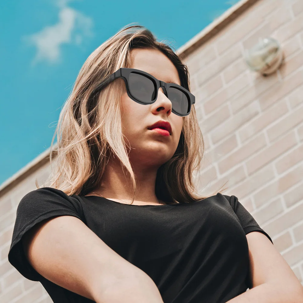 AIMB-V3 نظارات شمسية صوتية ذكية مكبرات صوت مدمجة BT نظارات مكالمات موسيقية لاسلكية مع 140 لغة مضادة للضوء الأزرق للرجال/النساء