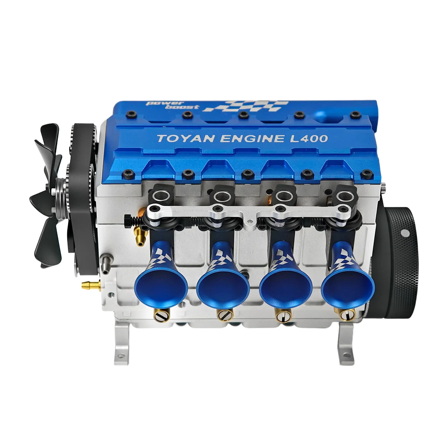 NF TOYAN Inline Four-cylinder Methanol Engine Model All-metal Water-cooled Electric Start Engine Assembly Toy