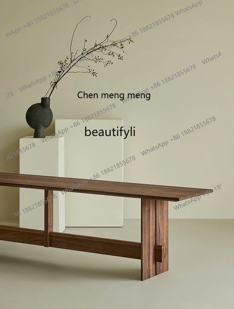 

P178 Dining Stool North America Black Walnut Solid Wood Modern Minimalist Retro Living Room Household Bench