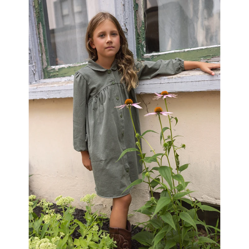 Ali Plus AW26 Green Denim Buckle Collection Teens Denim Skirt Top Rompers Outfits Family Matches