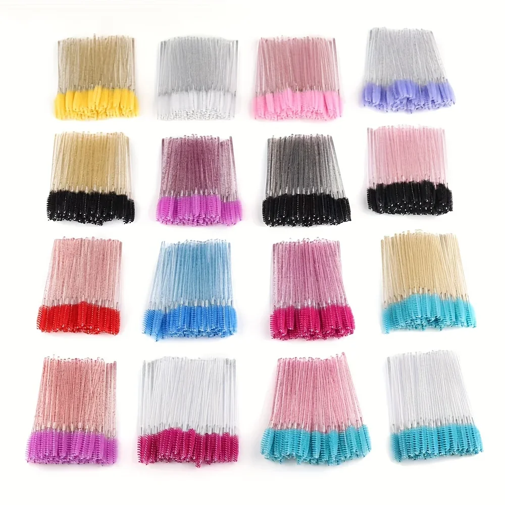 50 Stück transparente Spoolie-Pinsel – Einweg-Mascara-Zauberstäbe für Wimpernverlängerungen/Brauen/Make-up | Salon Wimpern Applikator Werkzeuge Großhandel