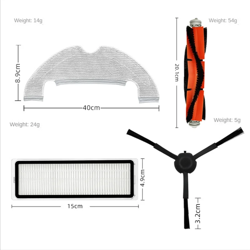 Vervangende Hoofdborstel Zijborstel Hepa Filter Stofzak Voor Bot L10 Plus Z10 Pro D10 Plus Robotstofzuiger