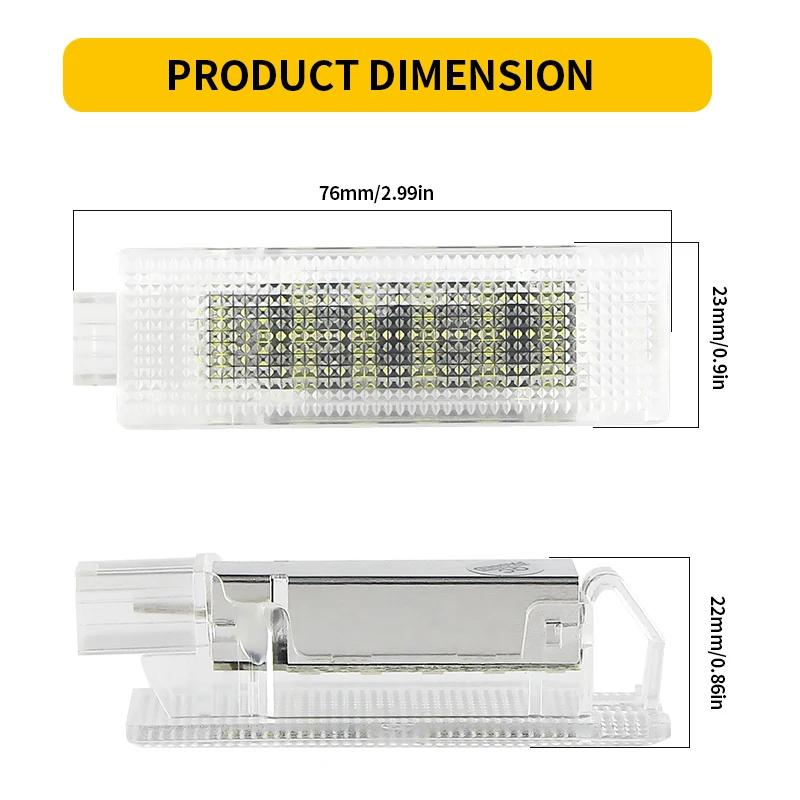 10PCS For Fiat 500 07-19 500L 12-17 Bravo 07-14 Punto Evo 09-11 Idea 03-12 LED Tailgate Trunk Boot Luggage Compartment Light 12V view 2