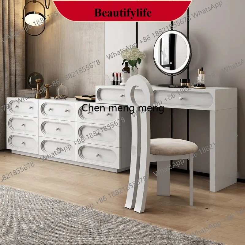 

Q178 French retro solid wood dressing table, light luxury high-end medieval style makeup table