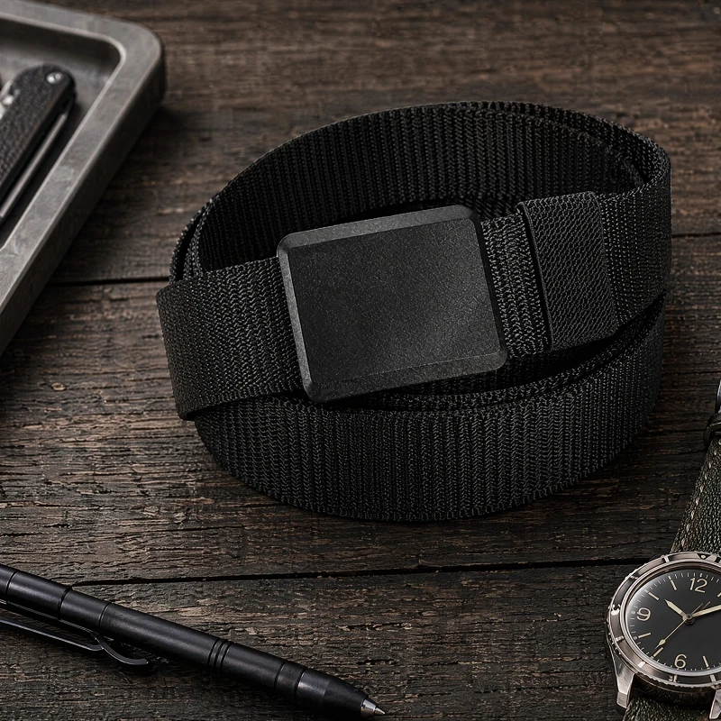 1Pc New Automatic Buckle Nylon Belt Outdoor Hunting Multifunctional Tactical Canvas Belt High Quality Men And WomenBelt