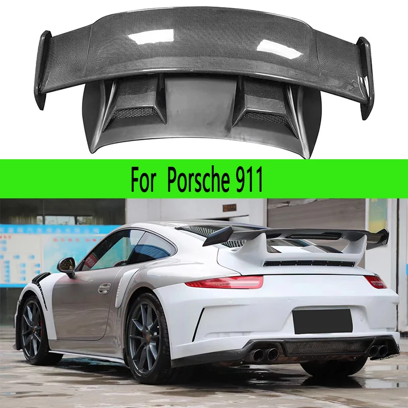 

For Porsche 911 992 GT3 Style Carbon Fiber Tail fins Rear Spoiler Duckbill Car Wing Retrofit the rear wing automotive parts