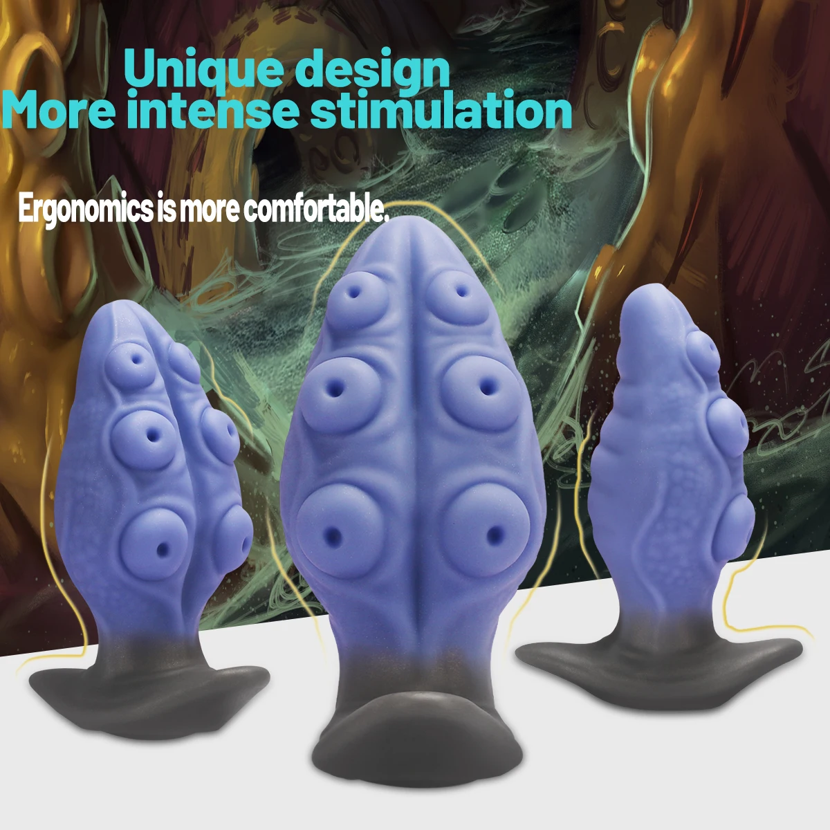 Body-Safe Liquid Silicone Alien Tentacle Anal Plug Easy to Use and Clean Perfect For Healthy Intimate Pleasure Adult Sex Toy Gay - view 4