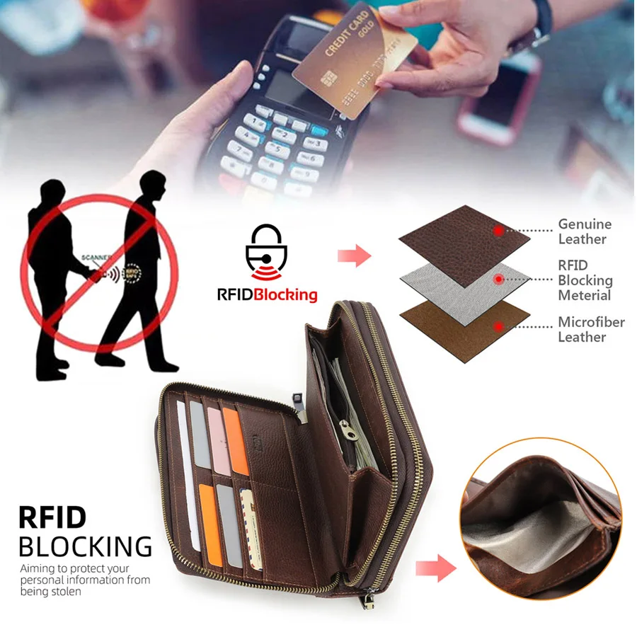 ماجيك تيل جلد طبيعي حقيبة صغيرة الرجال المحفظة مع Airtag حالة خمر سستة محافظ حامل بطاقة الذكور محفظة سعة كبيرة #6