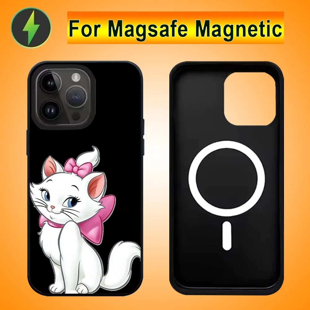 M-Marie Cat The A-Aristocats Phone Case For IPhone 15 14 13 Pro Max 11 12 Mini Alex Mirror For Magsafe Wireless Charging Cover