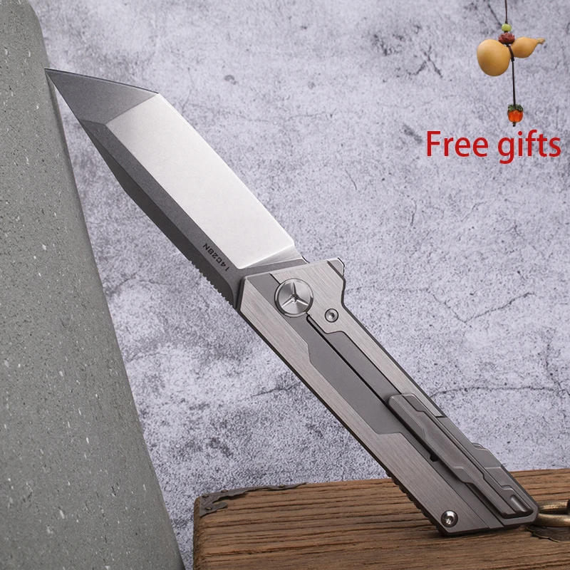 

Titanium Tactical Folding Knife for Camping Hunting Survival Portable pocket knife with clip outdoor tool for jungle fishing EDC