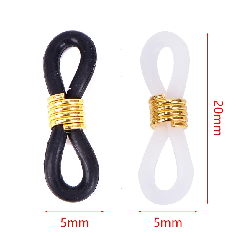 20pcs Ear Hook Eyeglasses Spectacles Chain Glasses Retainer End Rope Sunglasses Cord Holder Strap Retainer End Loop Connector