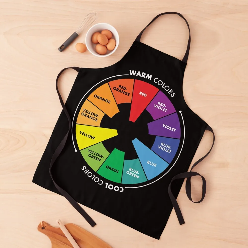 

Color Wheel - Primary, Secondary & Tertiary Colors Apron Funny Hairdressing Kitchen Handle For Women Kitchen Things Apron