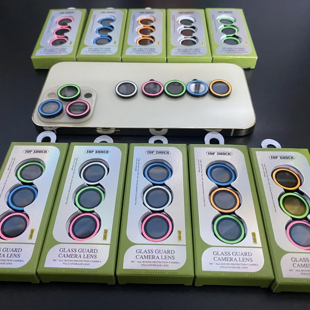 2-3Pcs Luminous Camera Lens Protector For IPhone 17 15 16 Pro Max Plus 13 12 14Pro 13 12 Pro Max Glass Protection Film