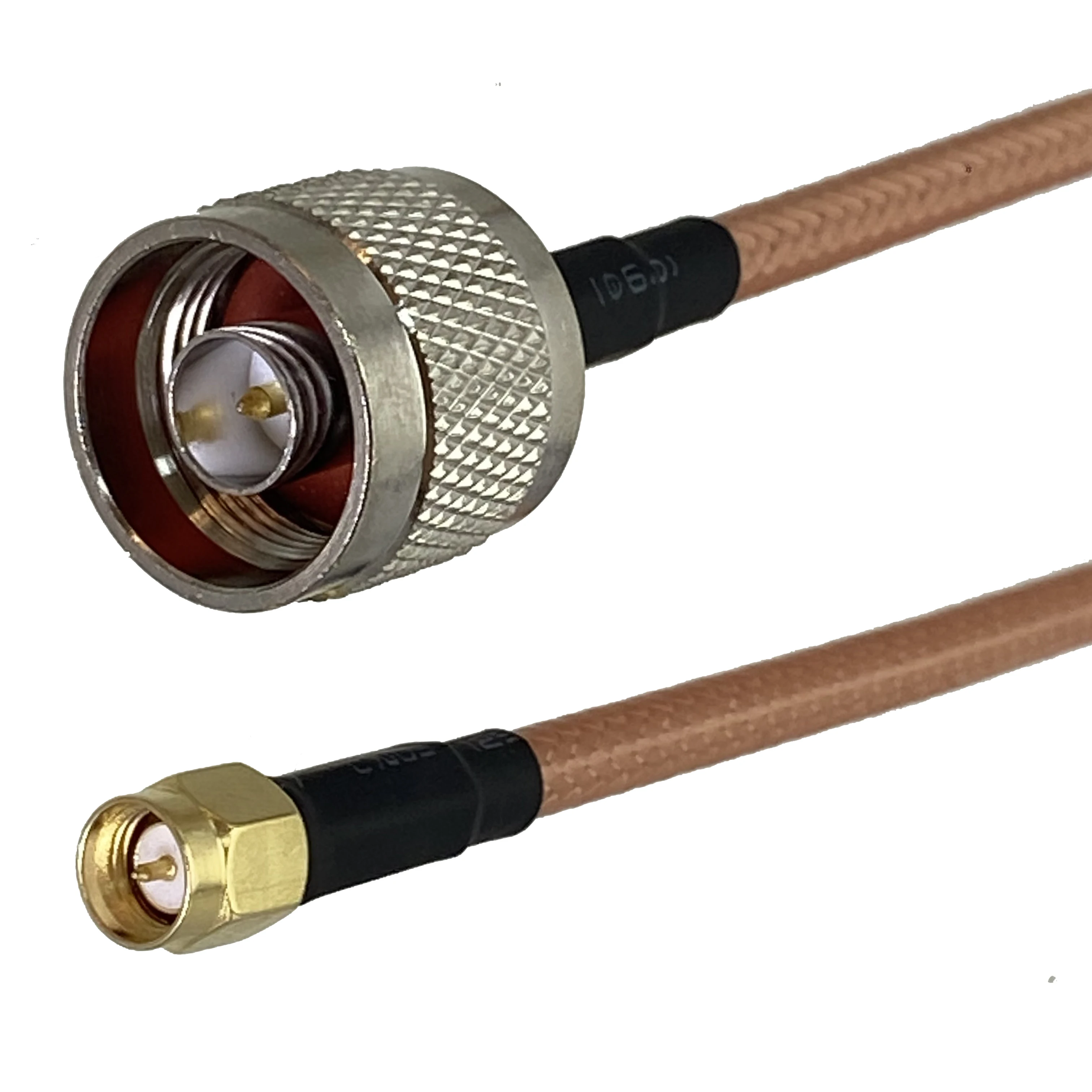 RG142 Double Shield N Male Plug to SMA Male Plug Connector RF Coaxial Jumper Pigtail Cable Wire Terminals 6inch~5M