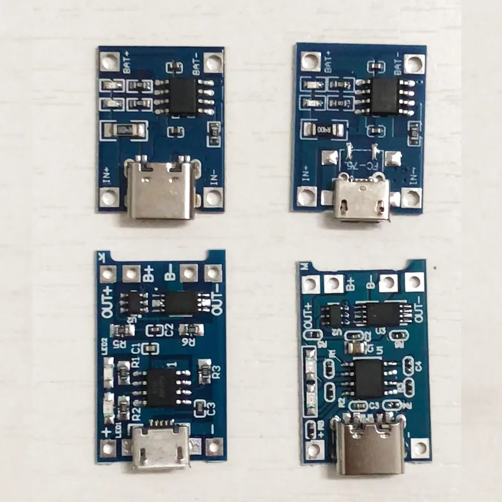 1/5/10pcs Type-C Micro USB 5V 1A 18650 TP4056 Lithium Battery Charger Module Charging Board Without/With Protection