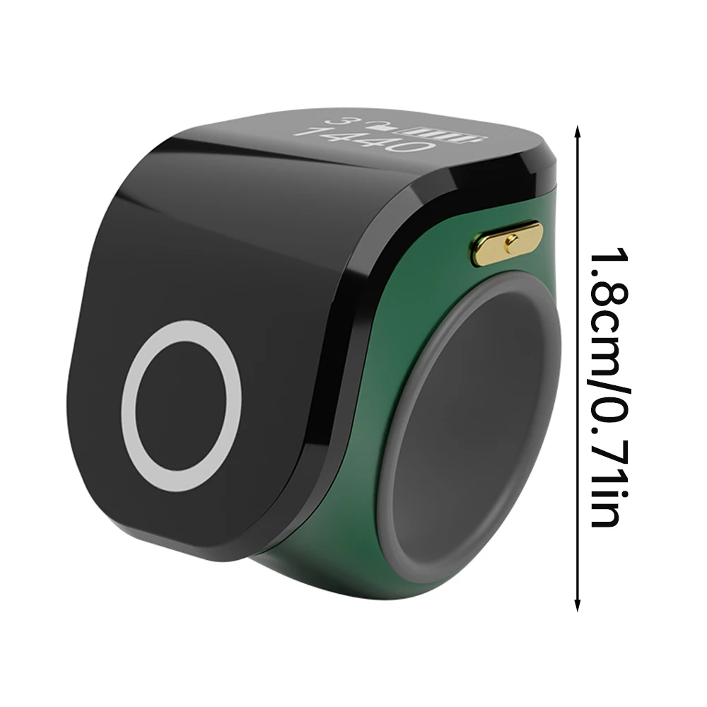 Contatore digitale Smart Tasbih Tally per musulmani Tasbeeh Zikr Ring Time Promemoria per l'apprendimento del timer