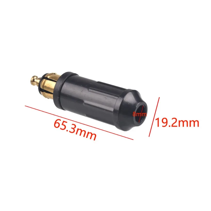 DIY 12v Cigarette Lighter Adapter Male Plug European Type Connector Fits for BMW Motorcycles 2PC