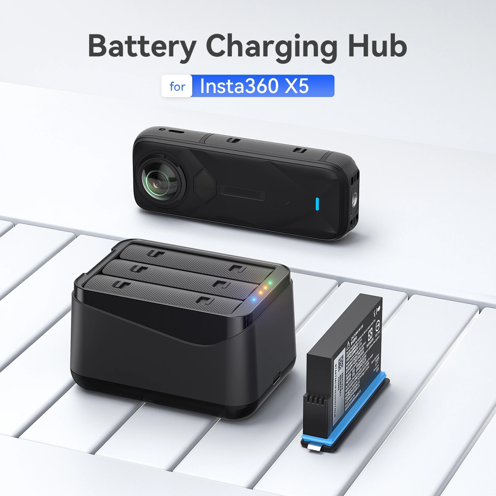 For Insta360 X5 Battery Charger X5 Battery Charging Cradle Storage Compartment Accessories