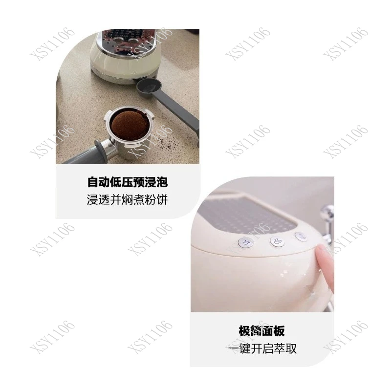 ECF01 Italian coffee machine Small semi-automatic milk foam steam for home office