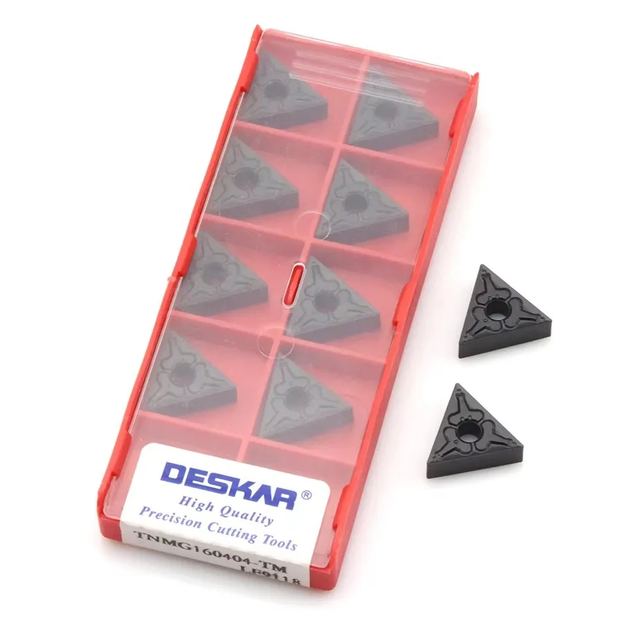 

DESKAR Triangular Rough Numerical Control Inserts TNMG160404/08-CM/CQ/PM/TM/HQ LF9118 External Turning Tool Lathe Turning Blades