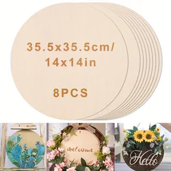 2pcs/4pcs/8pcs 14inch Cutout Blank Round Wood Chip Wood Circle for Crafts,blank Round Wood Circle,wood Circle for Painting,DIY D