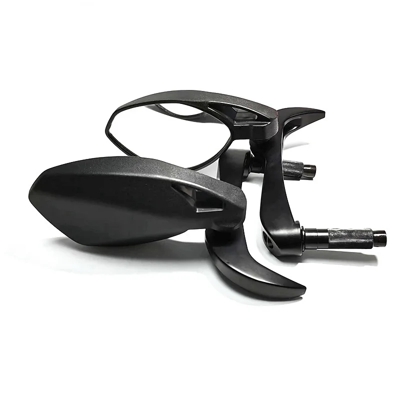 

Wide Vision Motorcycle Rearview Mirror, Bull Horn Handguard Mirror, Universal Black Reflector, Easy Installation for Motorcycles