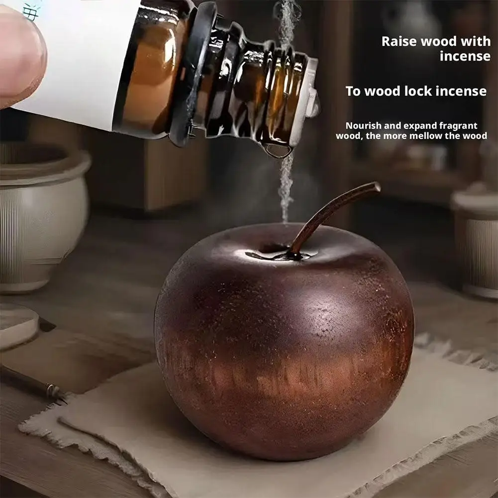 Apple-Shaped Wooden Aroma Diffuser Natural Wood Essential Oil Diffuser Portable Fragrance Home Office Decoration Aromatherapy