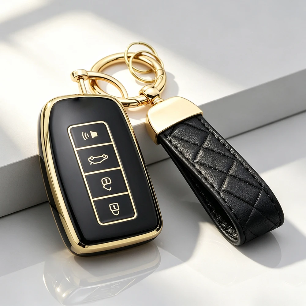 4Buttons TPU Car Key Case Cover for Lexus NX300 RX350 Es300h Rx450h GS300 GX470 IS250 ES350 LX570 GX460 Is300h Shell Fob Holder