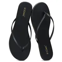 Evshine Women's Summer Flip Flops Comfort Memory Foam Thong Flip Flops Vegan Leather Flat Sandals Outdoor Unisex Beach Slippers