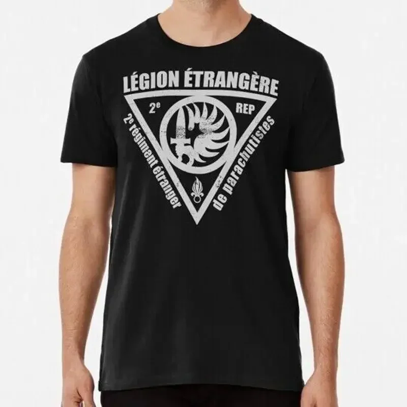 French Foreign Legion Paratrooper 2 Rep Distressed S to 5XL Made in USA T Shirt