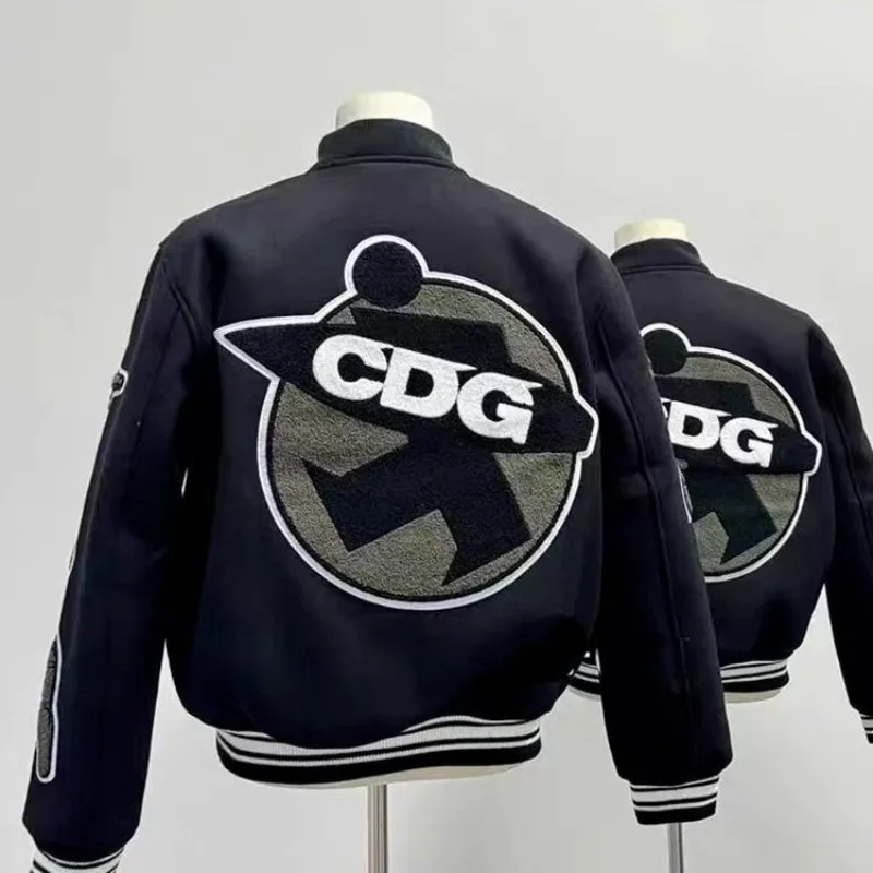 

Бейсбольная куртка-бомбер с вышивкой, мужские уличные молодежные университетские куртки, бейсбольные куртки с рукавами из искусственной кожи, модная мужская одежда
