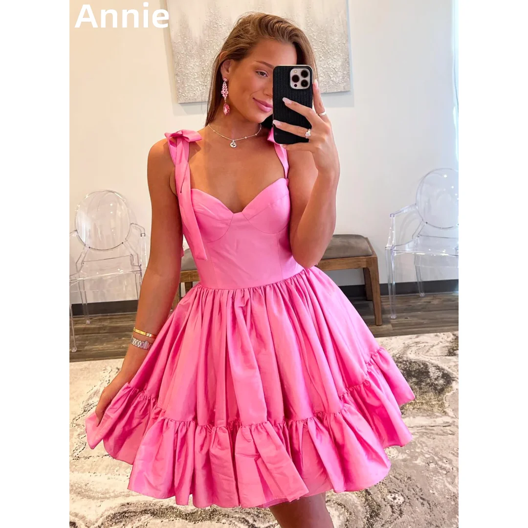 

Annie Sweetheart Pink Prom Dresses Mini Shorts Princess Evening Dresses Formal Wedding Party Dress Vestidos De Noche