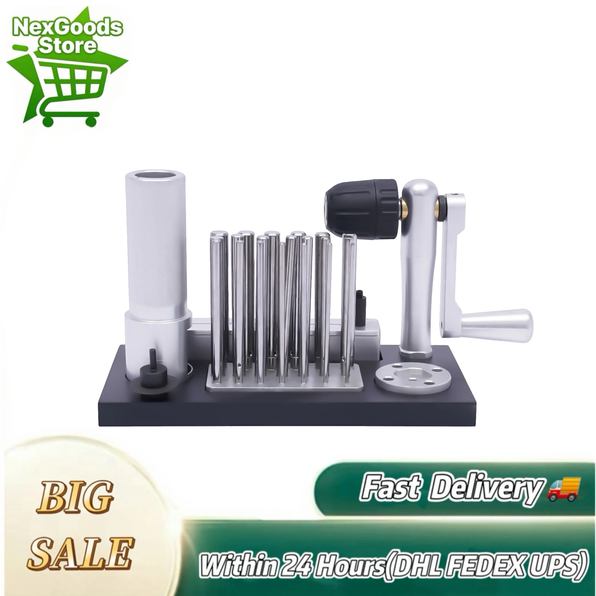 

HH-B06 Manual Jewellery Jump Ring Maker Machine Jewelry Ring Making Processing Tool Kit Comes with 20 Mandrels from 2.5mm to 12m