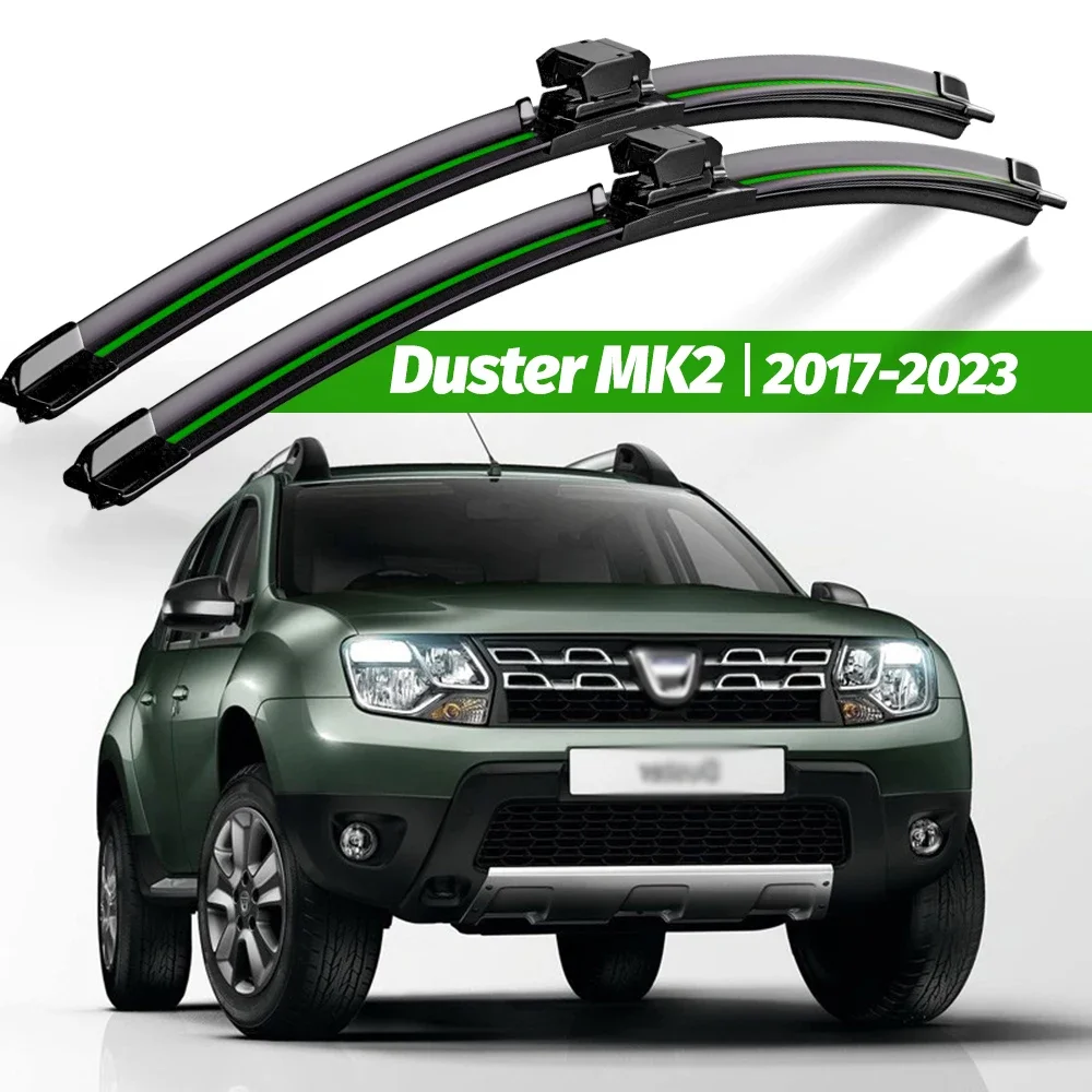 Wiper LHD Front Wiper Blades For Renault Dacia Duster MK2 2017 - 2023 Windshield Windscreen Window Rain Brushes 24