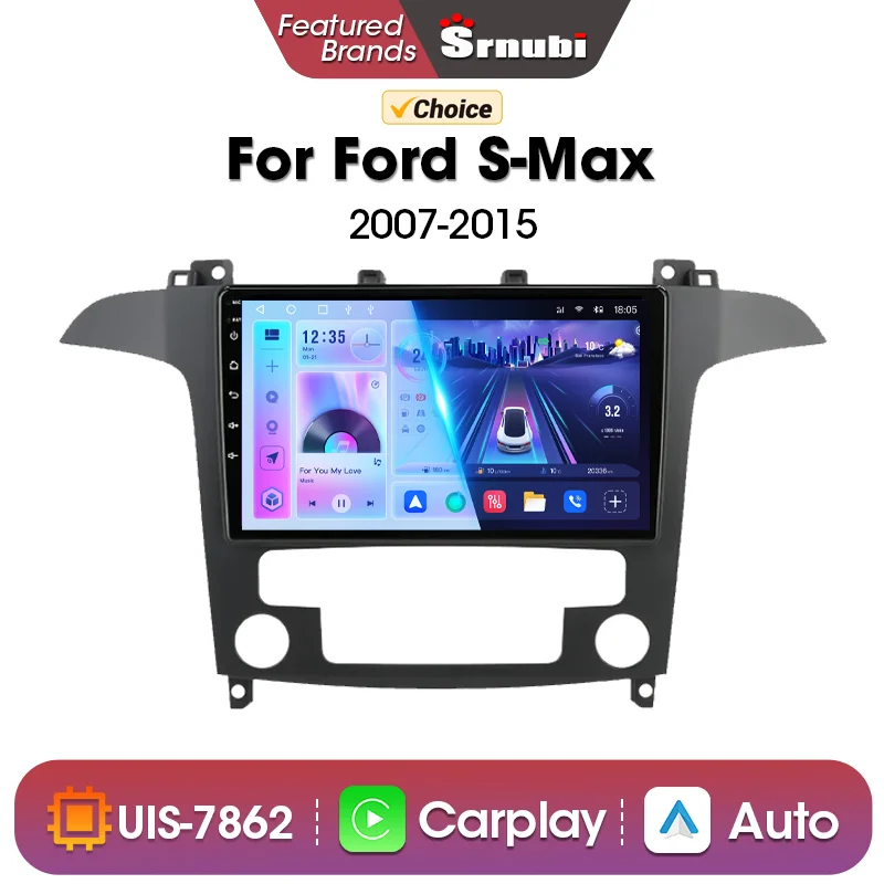

Srnubi 2Din Car Radio for Ford S Max 2007 - 2015 Multimedia Video Player Android 12 4G WIFI GPS Navigation Carplay Stereo