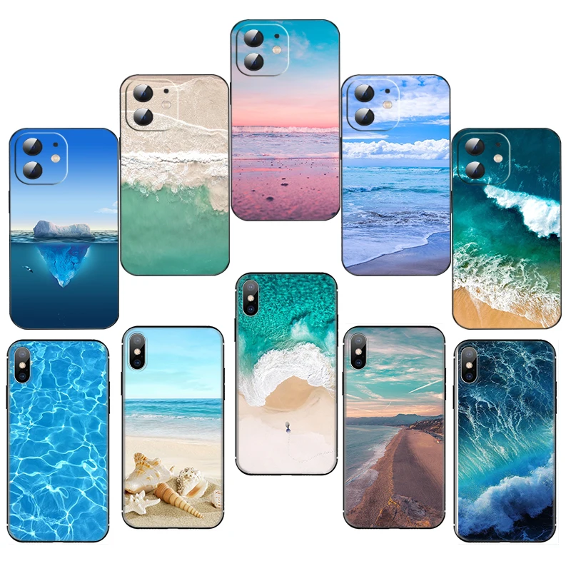 

PO8 Sea Beach spray Soft Silicone Case for Mate 10 20 Lite Pro Note 2i 3 3i 4E 5T 7 SE