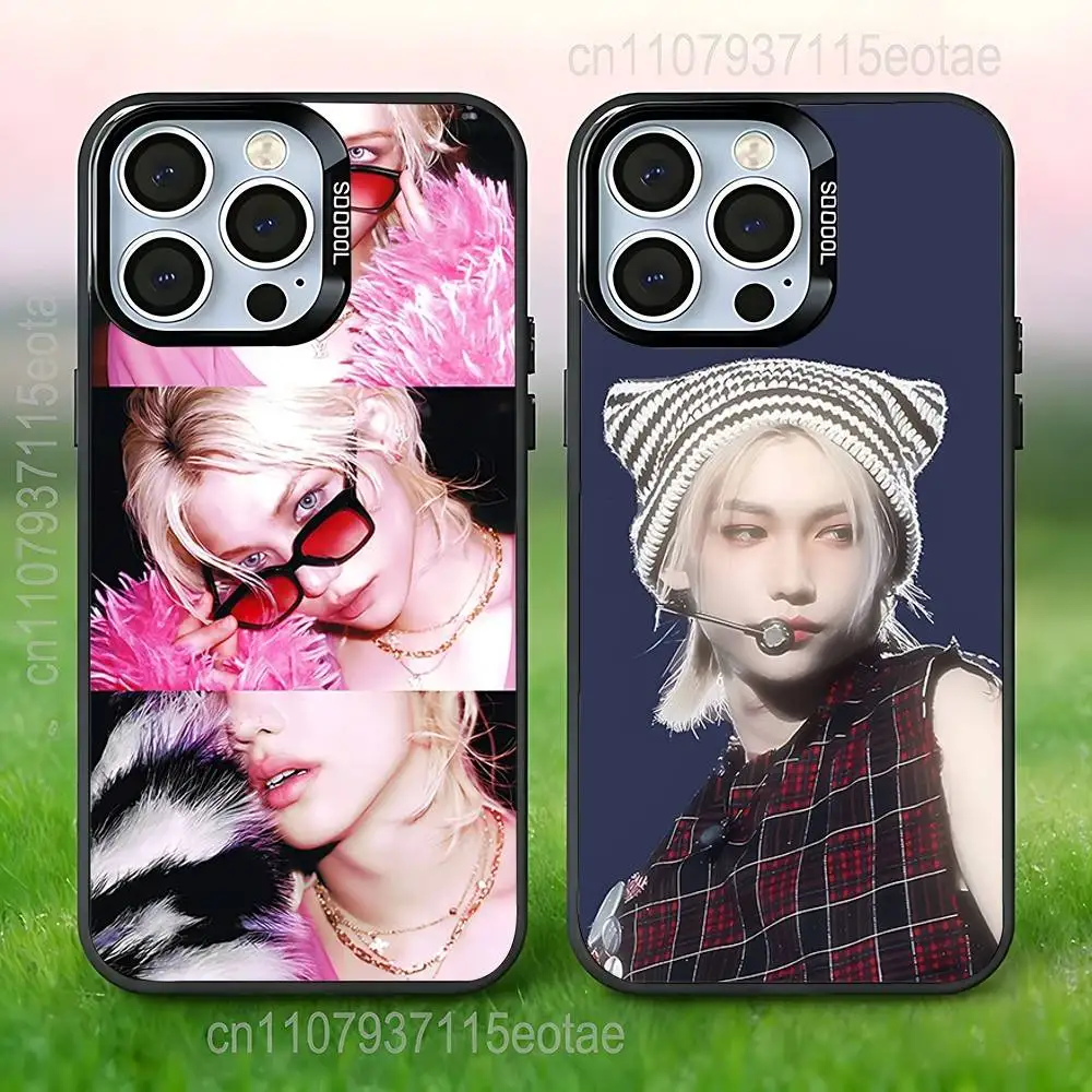 

Korean popular singer F-Felix Phone Case For iPhone 17,16,15,14,13,12,11,Pro,XS,Max,Plus,Mini,SE4,E Black Matte Shockproof Cover