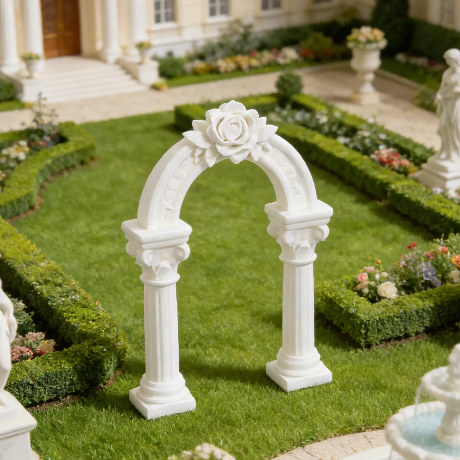 European Roman column arched door Miniature Arch Sculpture Archway model Tabletop Gaming Terrain
