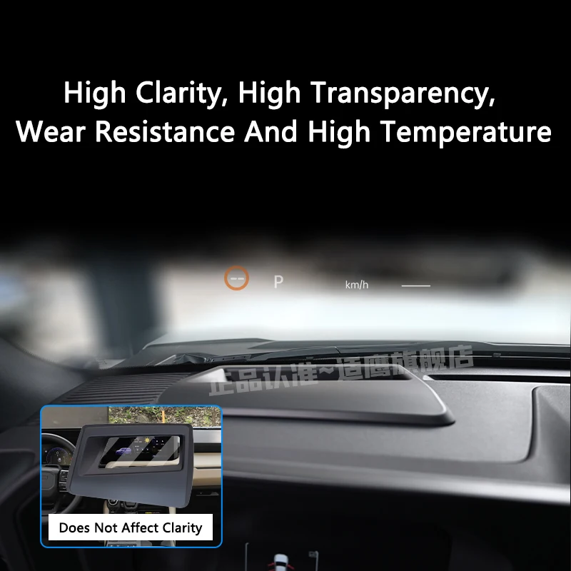 

QHCP Автомобильный защитный чехол HUD, крышка дисплея HUD, защитный экран из АБС-пластика, подходит для Toyota Prado LC250 2024, аксессуар для интерьера