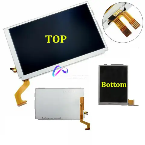 Substituição original da tela LCD superior e inferior baixa para console Nintendo 3DS XL / 3DS LL