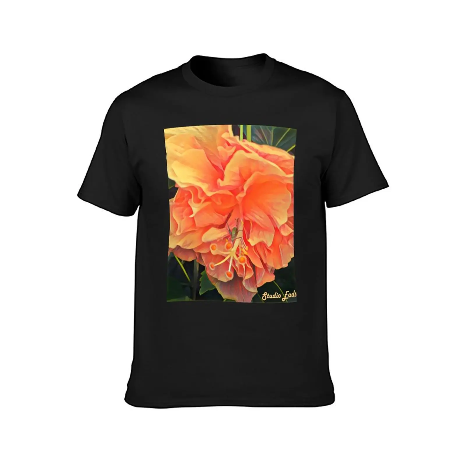 Grasshopper on Orange Flower T-Shirt customizeds anime clothes summer tops mens t shirts pack